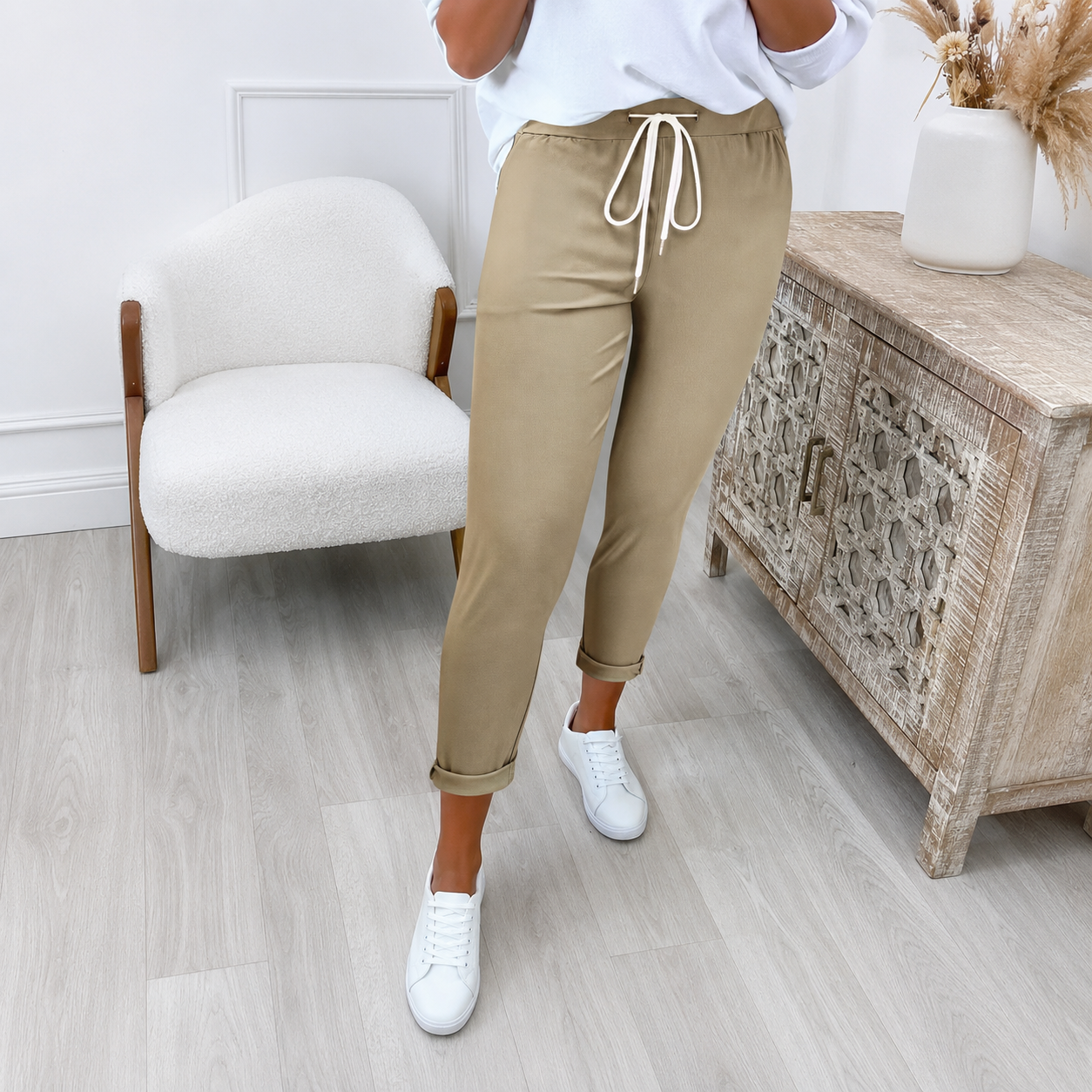 Casual Pants With Drawstring For Women
