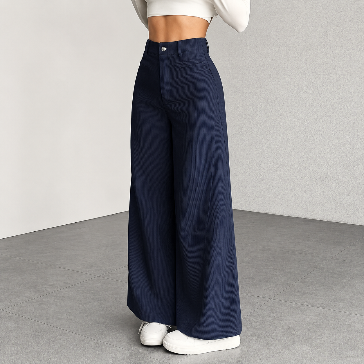 Casual Corduroy Texture Pant For Everyday Wear For Women