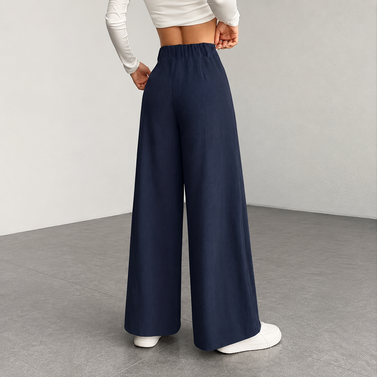 Casual Corduroy Texture Pant For Everyday Wear For Women