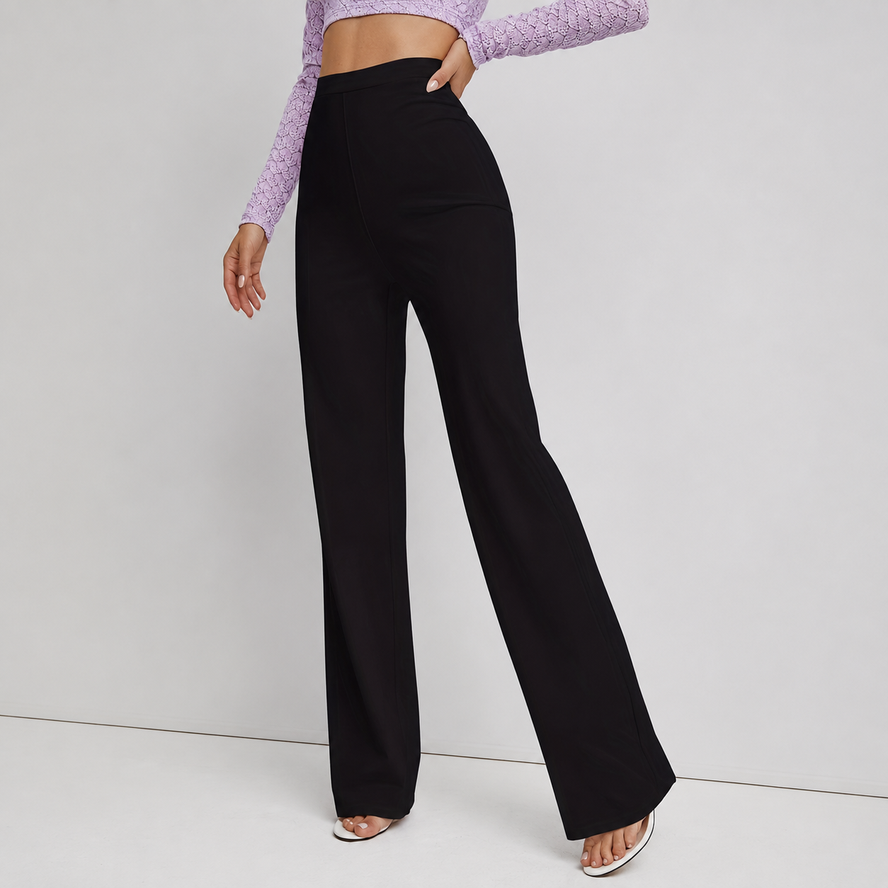 Casual High Rise Flared Pant For Women
