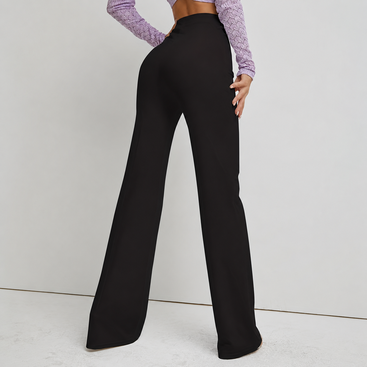 Casual High Rise Flared Pant For Women