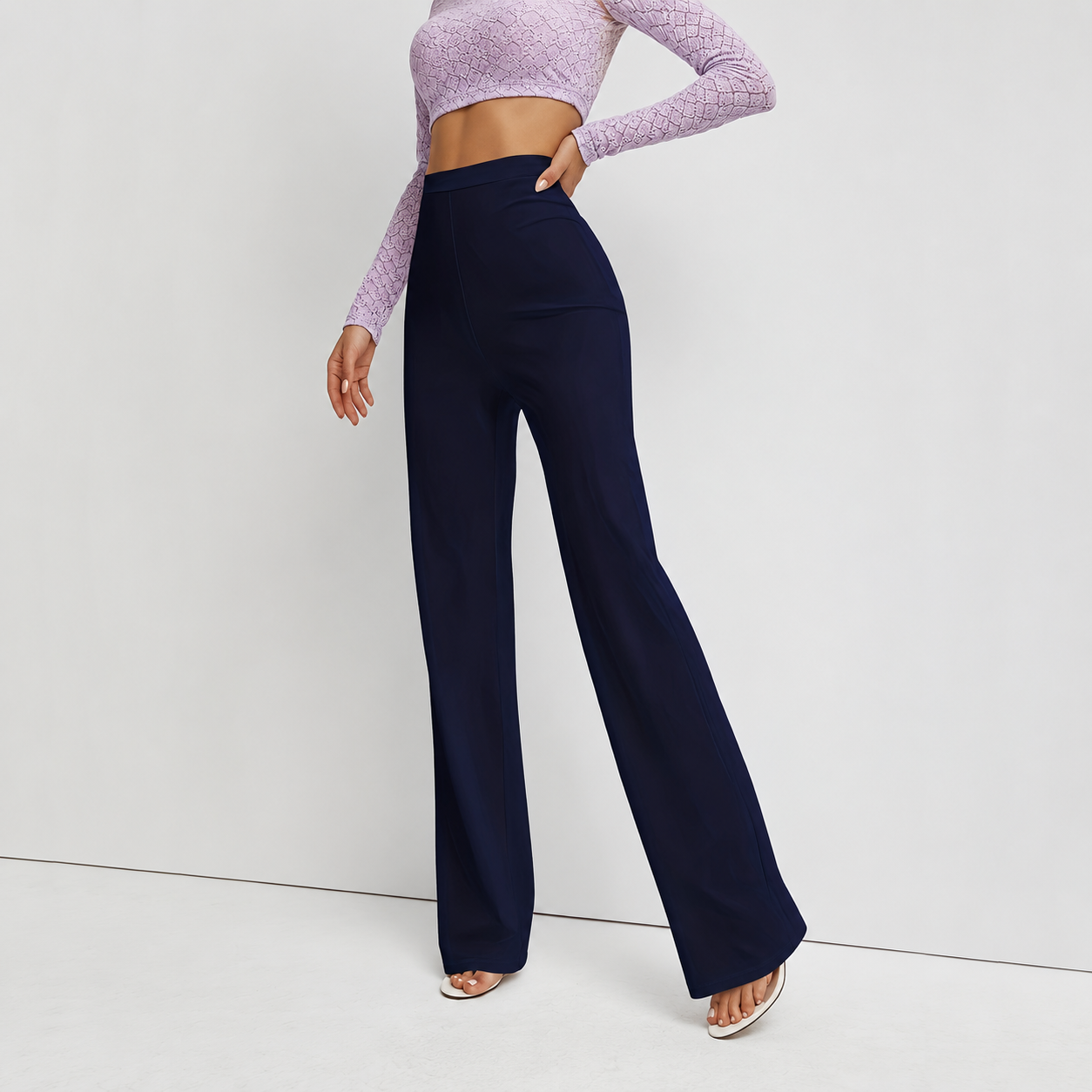 Casual High Rise Flared Pant For Women