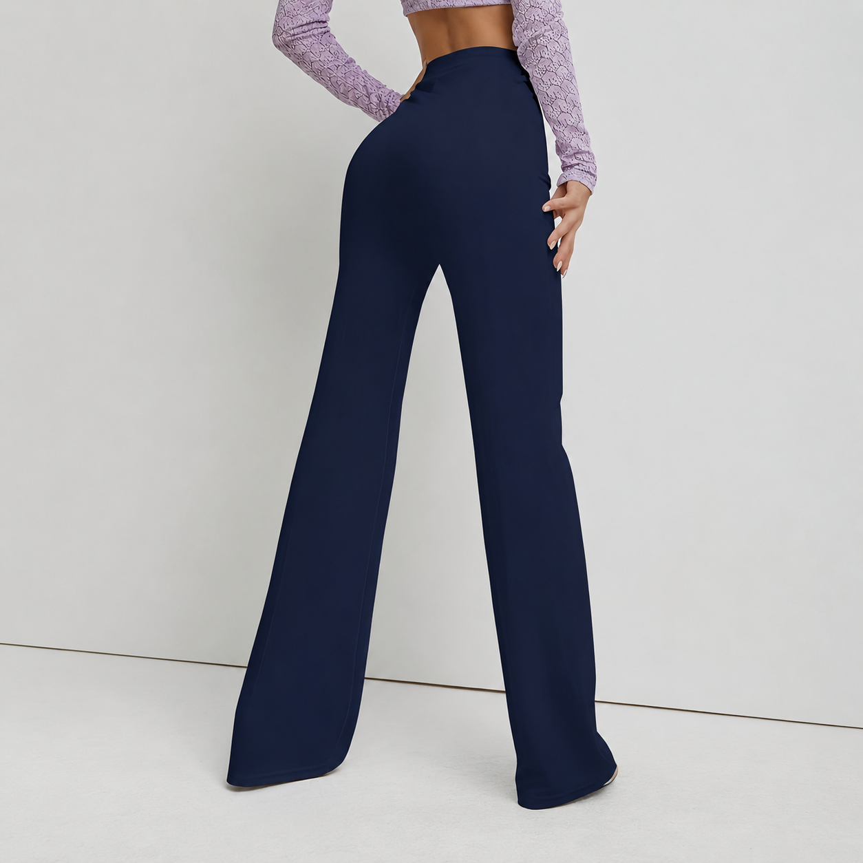 Casual High Rise Flared Pant For Women