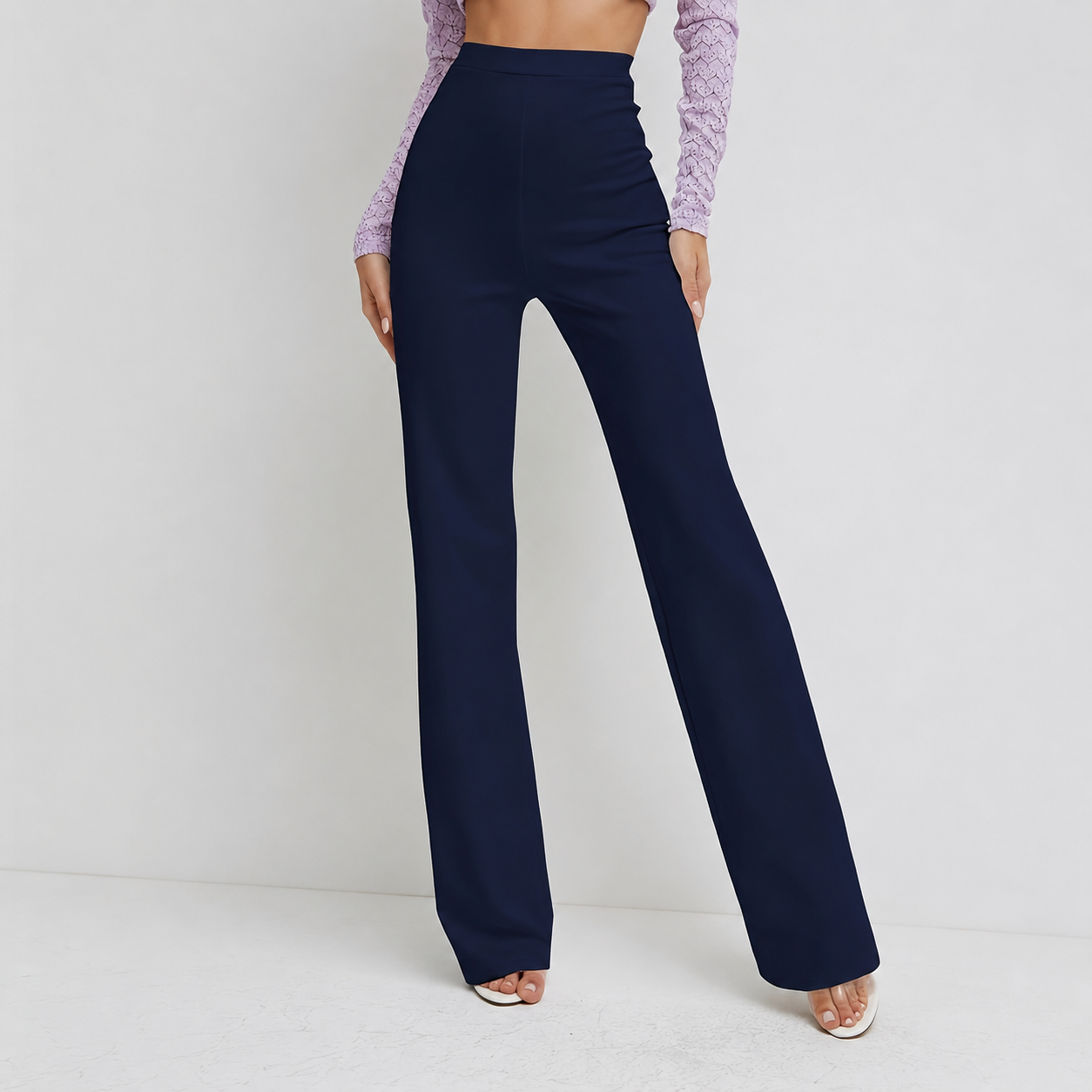 Casual High Rise Flared Pant For Women
