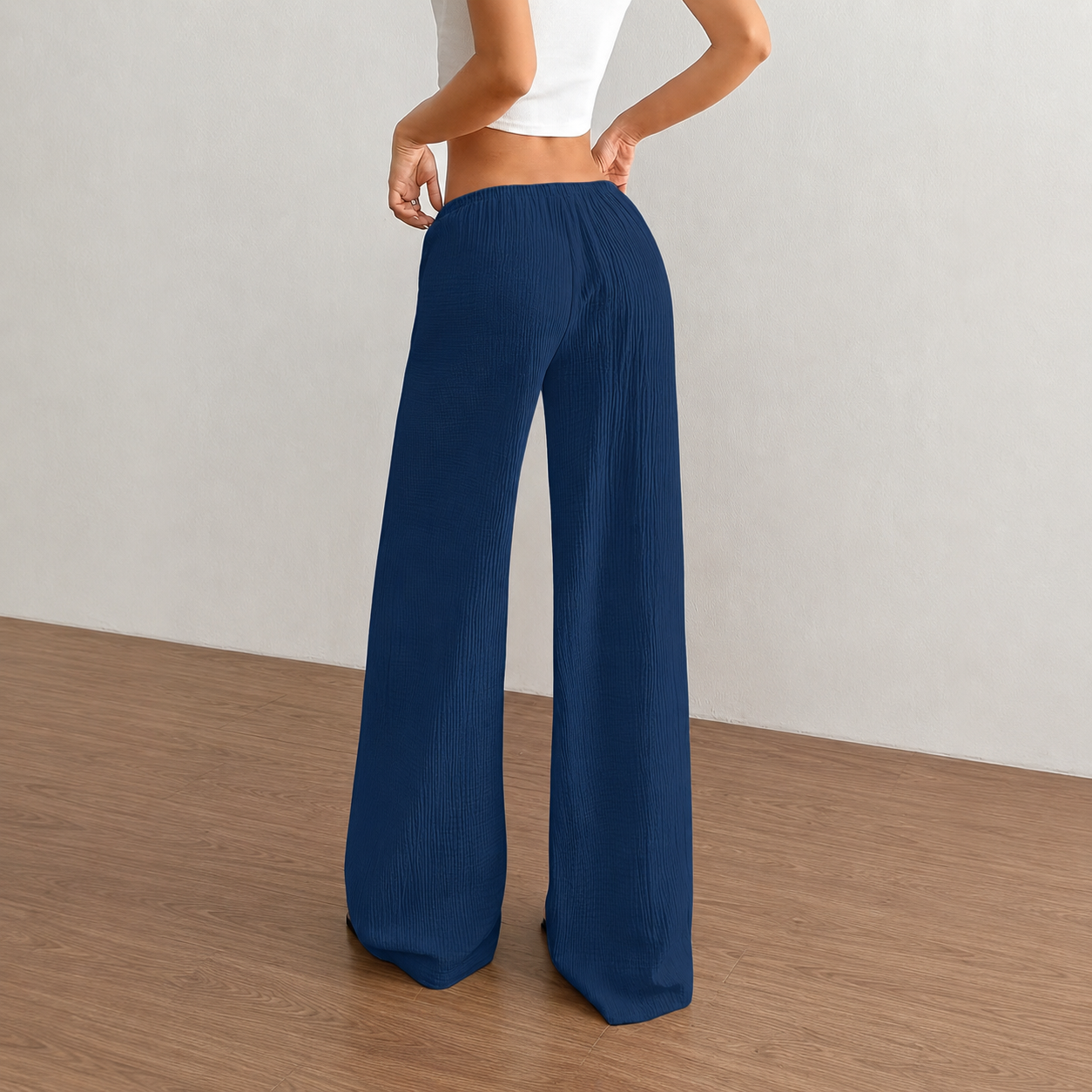 Two Piece Straight Pant Set For Everyday Wear For Women