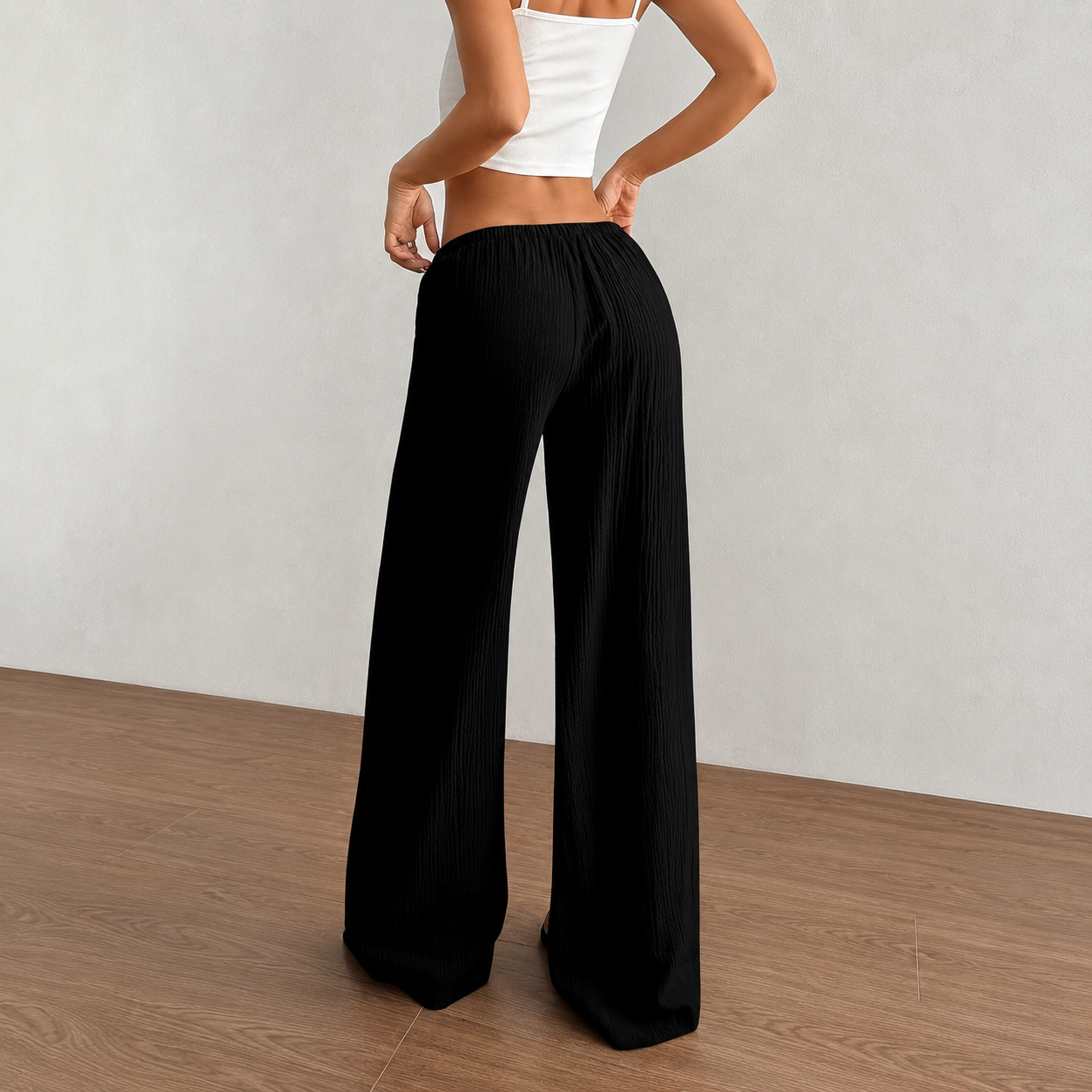 Two Piece Straight Pant Set For Everyday Wear For Women