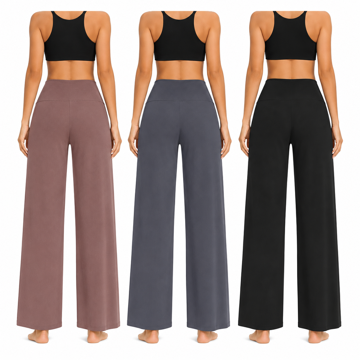 Pack Of 3 Palazzo Lounge Pants For Women
