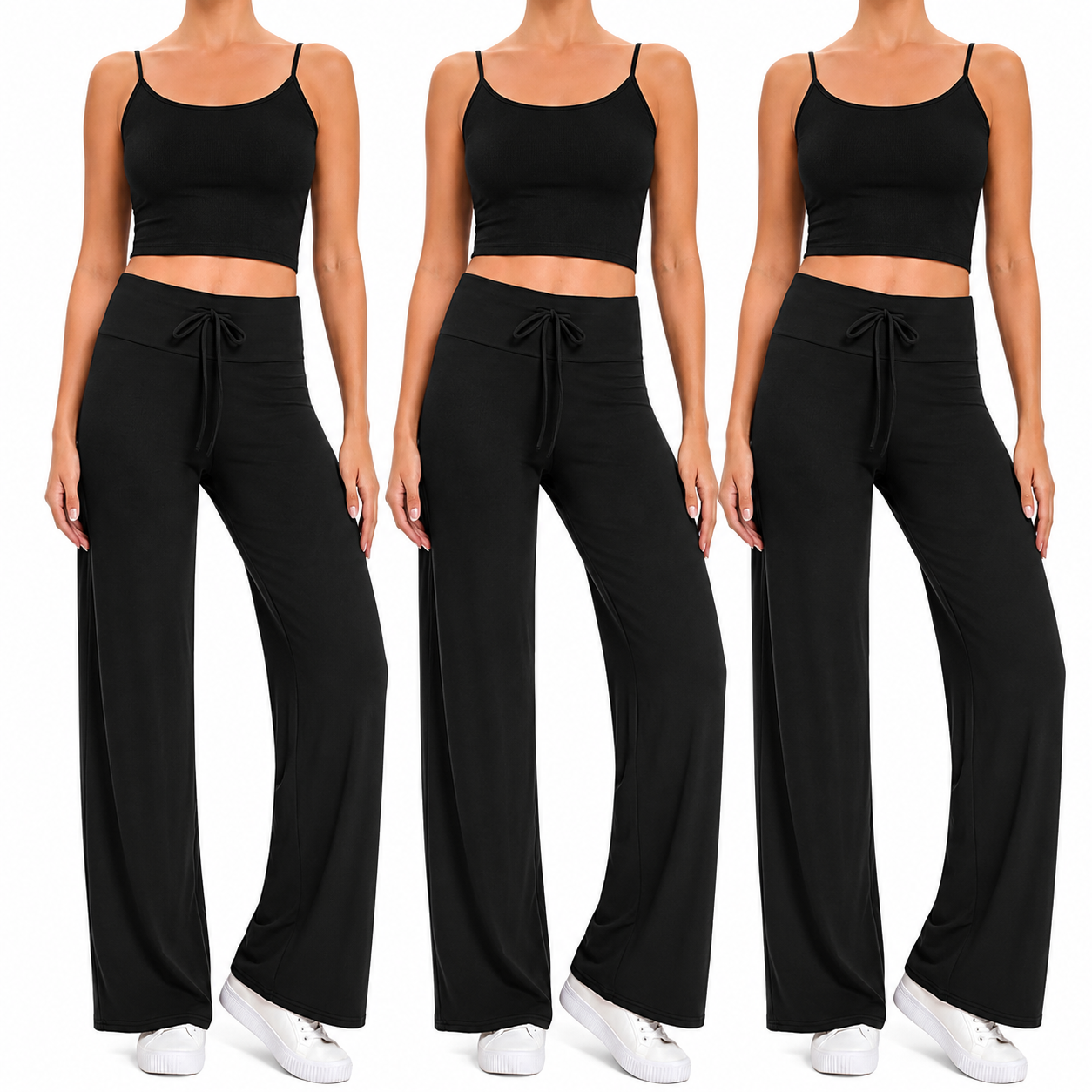Pack Of 3 Palazzo Lounge Pants For Women
