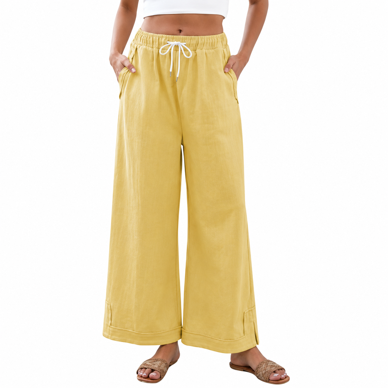 Baggy And Wide Fit Palazzo Pants With Pockets For Women