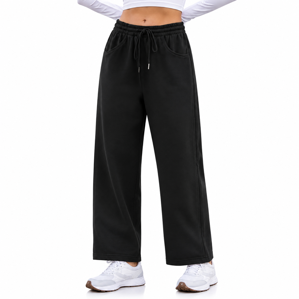 Loose Fit Casual Lounge Pants With Pockets For Women