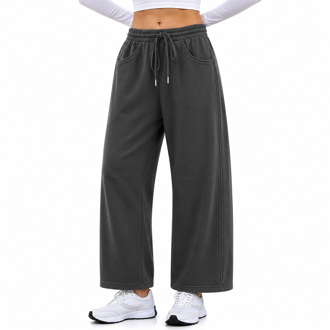 Loose Fit Casual Lounge Pants With Pockets For Women