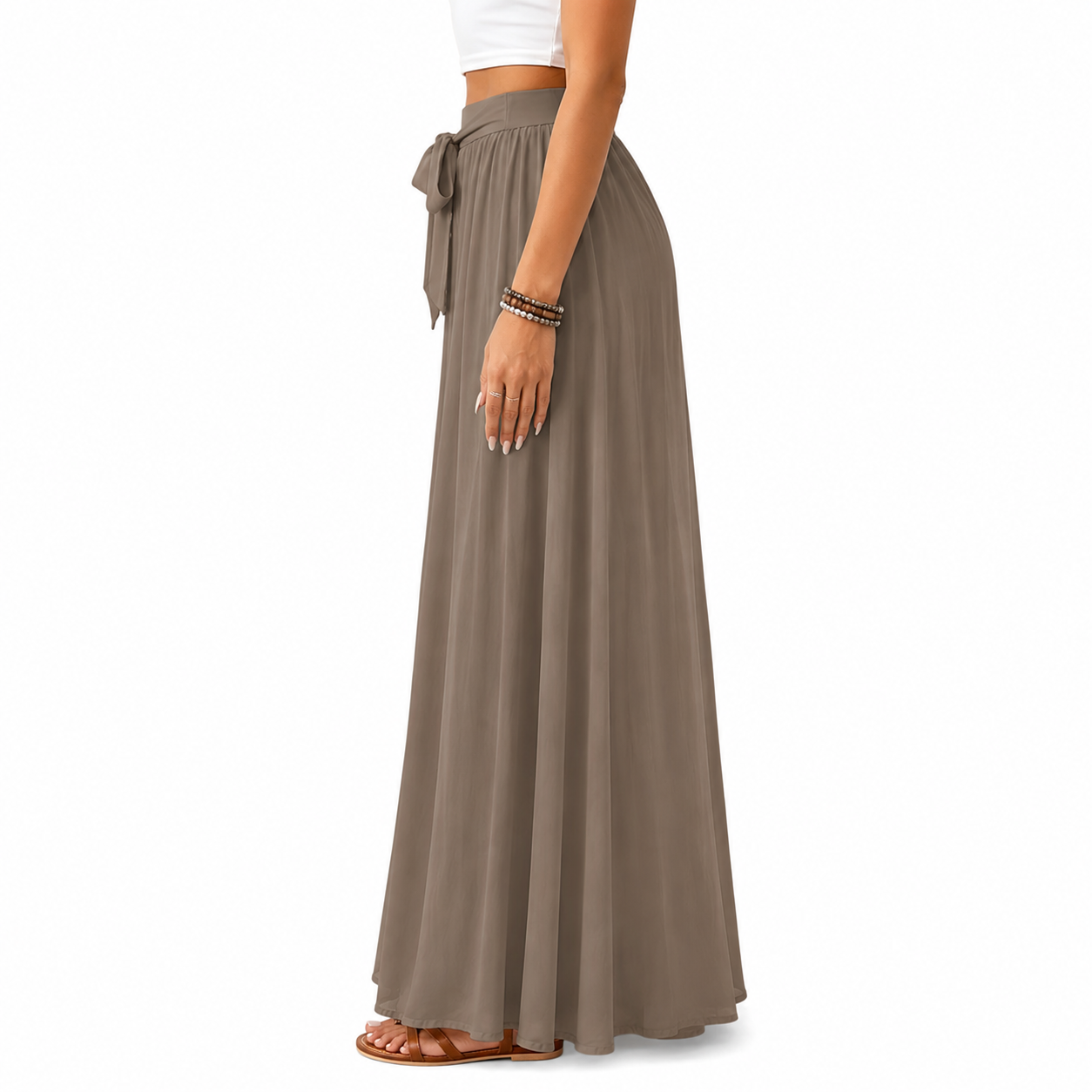 Flowy High Rise Casual Palazzo Pants For Women