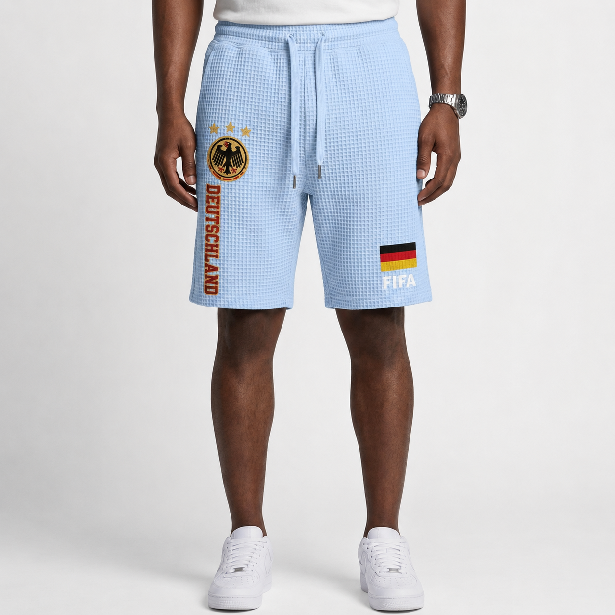 FIFA 2026 Germany Printed Waffle Football Fan Shorts