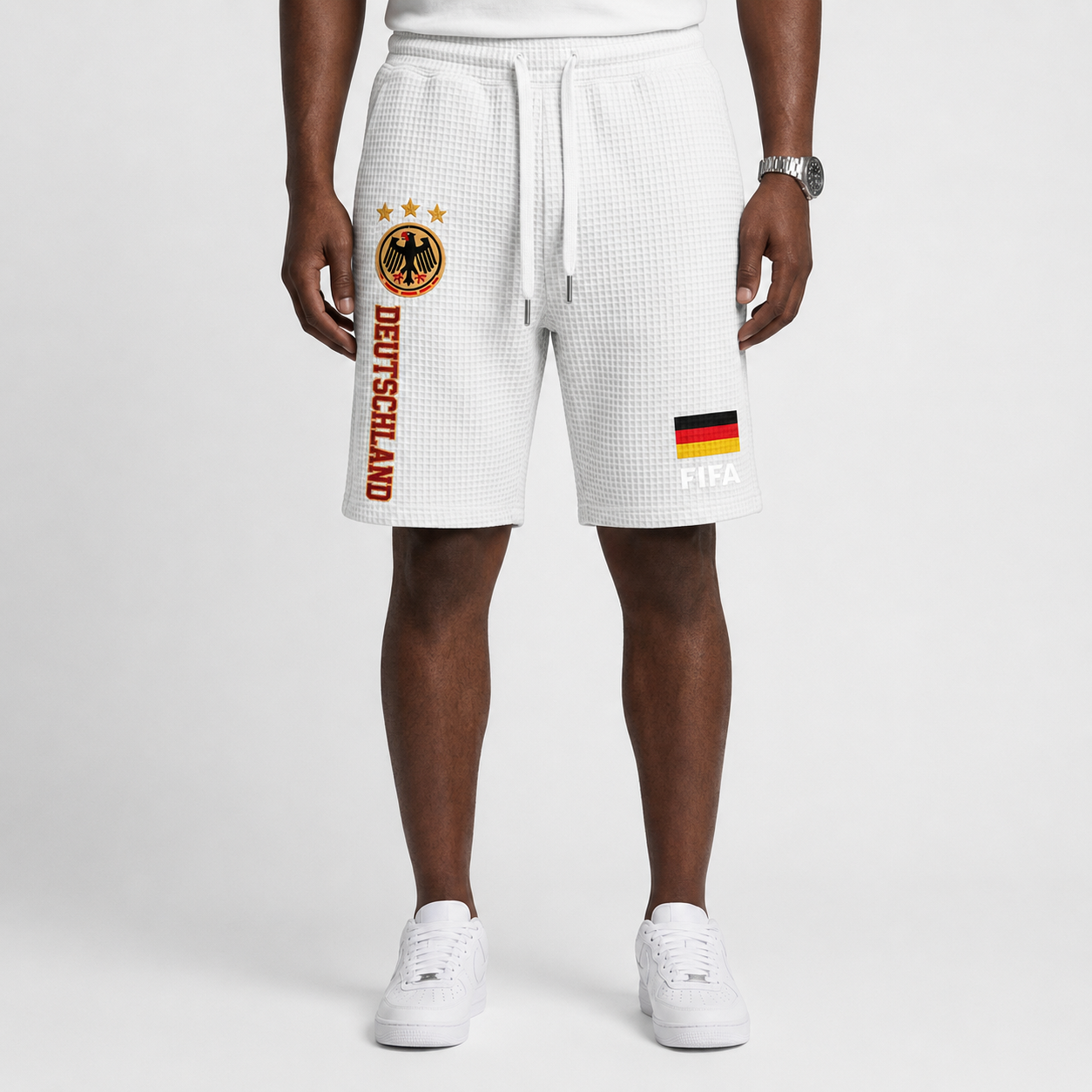 FIFA 2026 Germany Printed Waffle Football Fan Shorts
