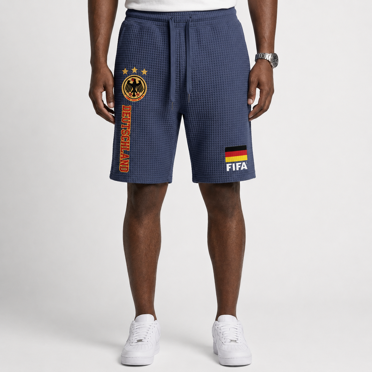 FIFA 2026 Germany Printed Waffle Football Fan Shorts