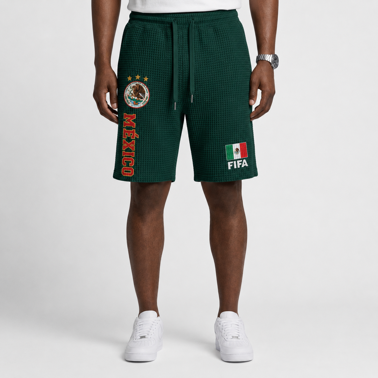 FIFA 2026 Mexico Printed Waffle Football Fan Shorts