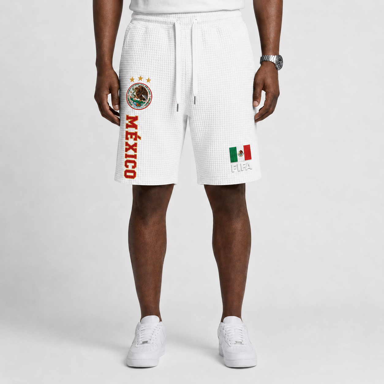 FIFA 2026 Mexico Printed Waffle Football Fan Shorts
