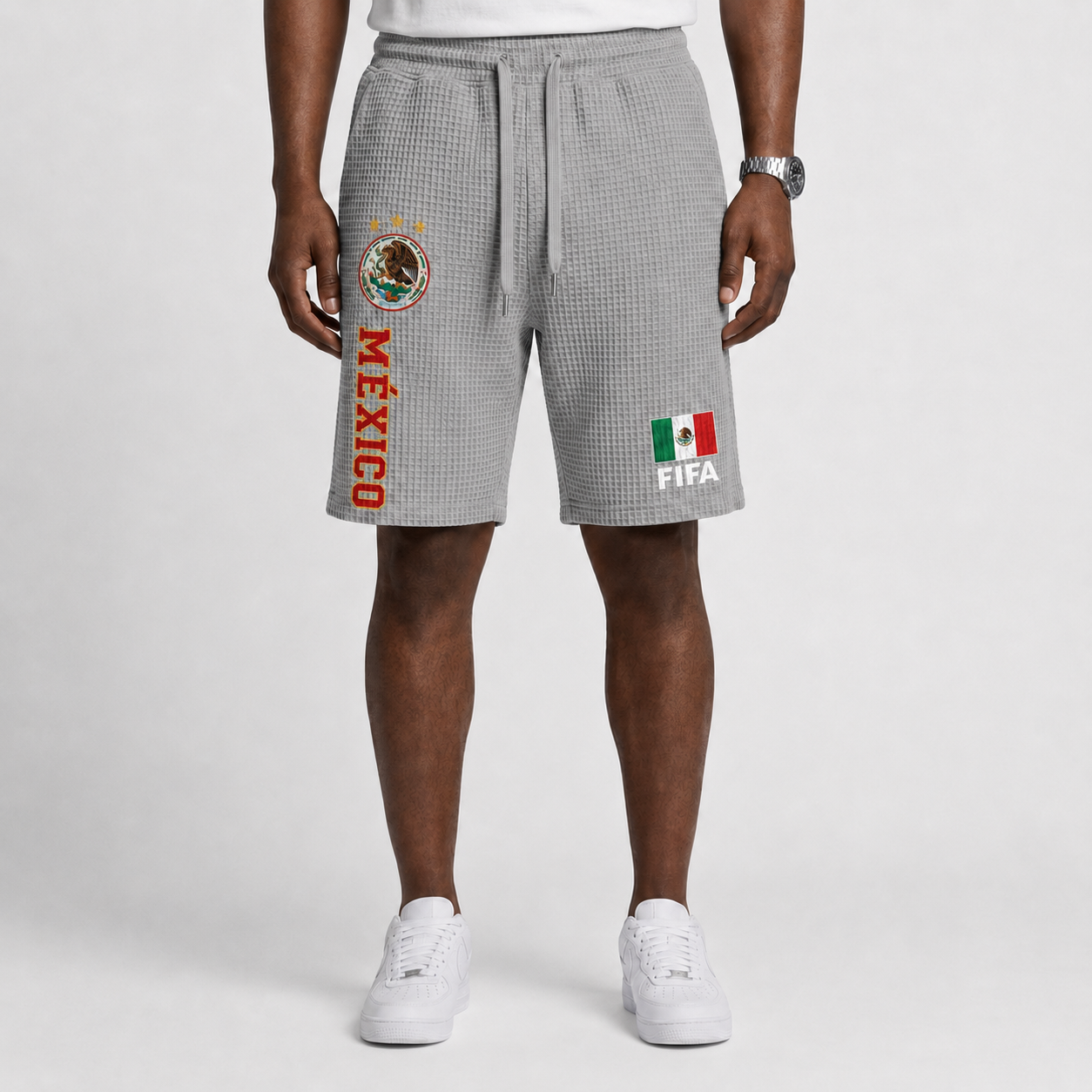 FIFA 2026 Mexico Printed Waffle Football Fan Shorts