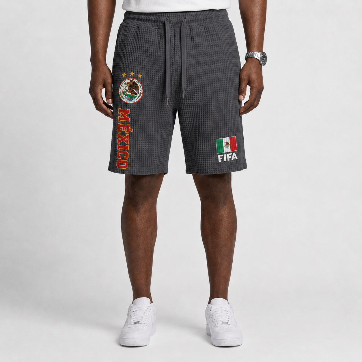 FIFA 2026 Mexico Printed Waffle Football Fan Shorts