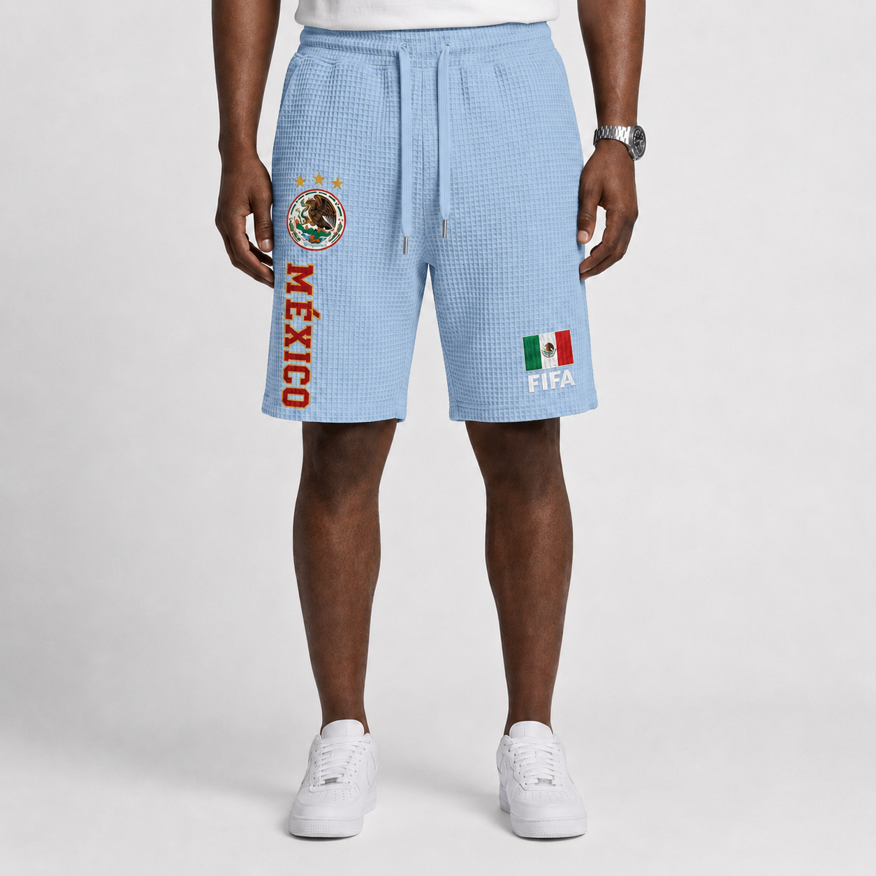 FIFA 2026 Mexico Printed Waffle Football Fan Shorts