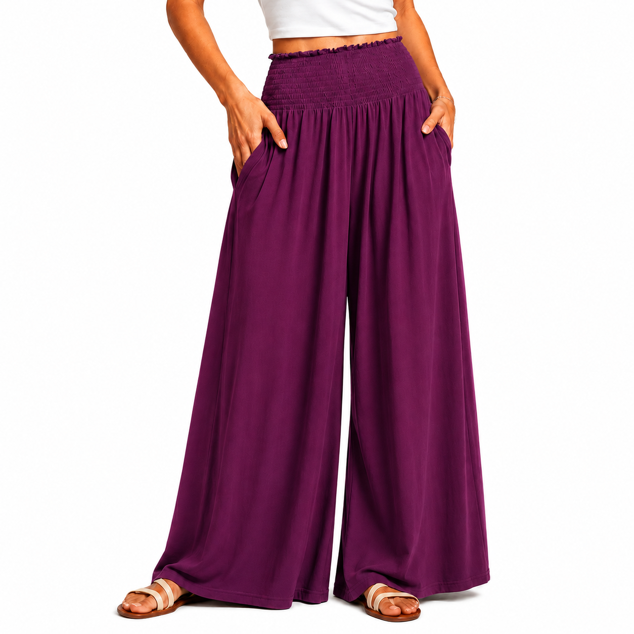 Casual Summer Boho Wide Lounge Pants For Women