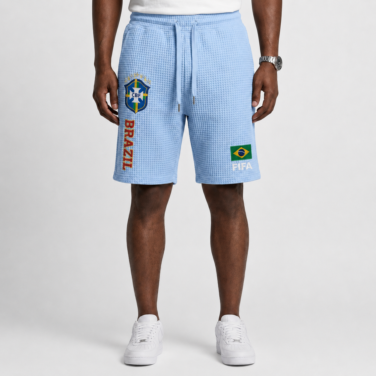 FIFA 2026 Brazil Printed Waffle Football Fan Shorts