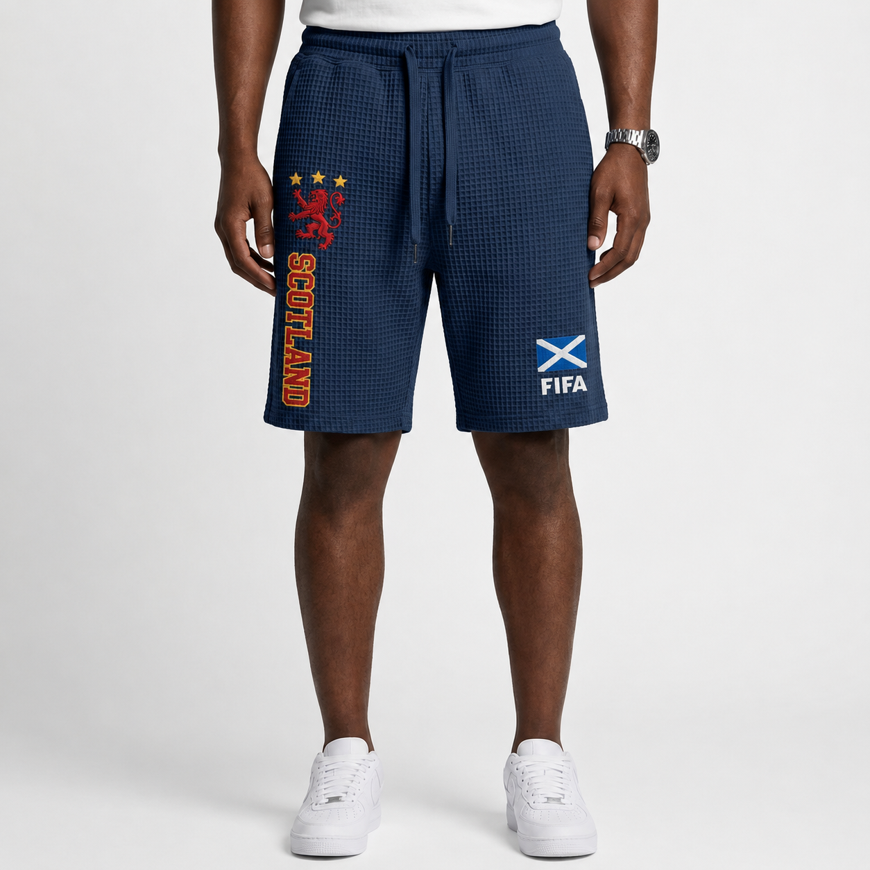 FIFA 2026 Scotland Printed Waffle Football Fan Shorts