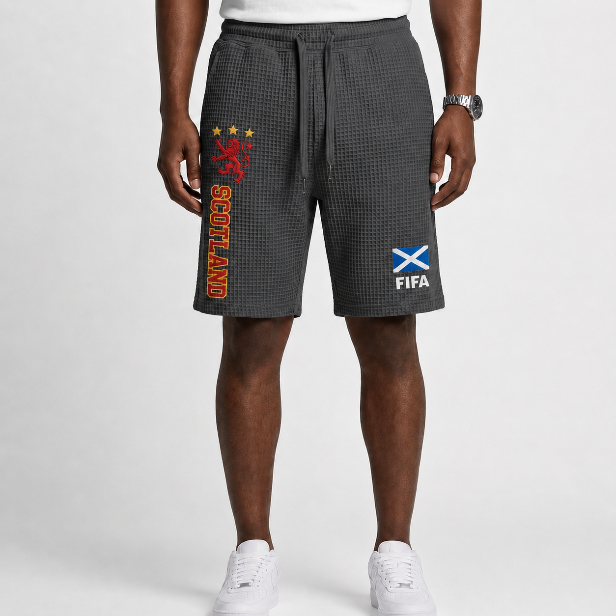 FIFA 2026 Scotland Printed Waffle Football Fan Shorts