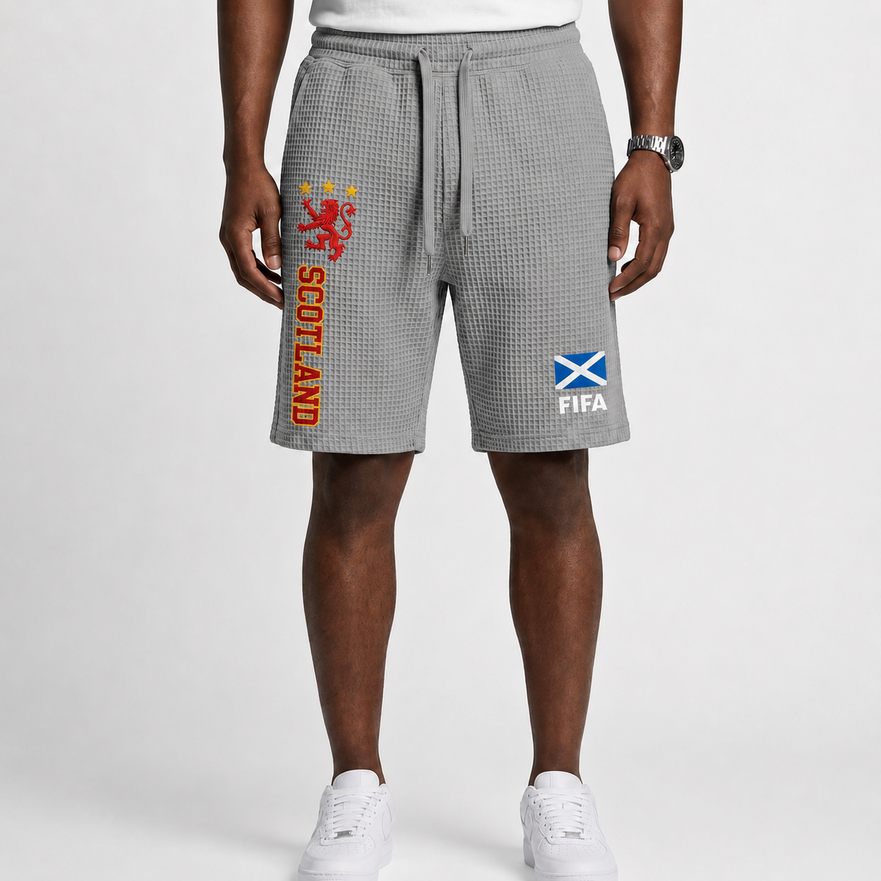 FIFA 2026 Scotland Printed Waffle Football Fan Shorts