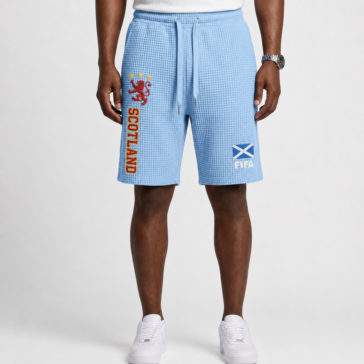 FIFA 2026 Scotland Printed Waffle Football Fan Shorts