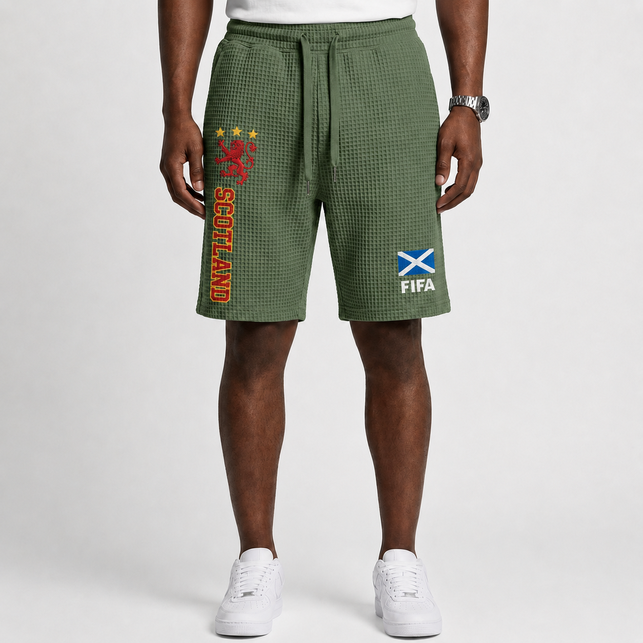 FIFA 2026 Scotland Printed Waffle Football Fan Shorts