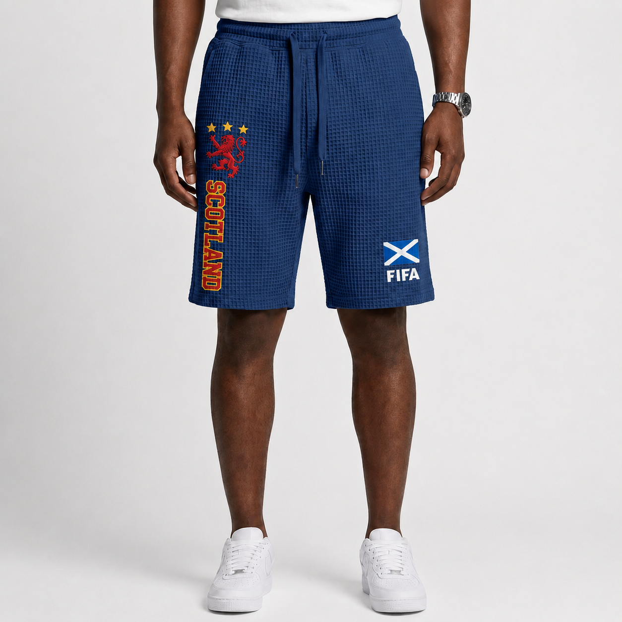 FIFA 2026 Scotland Printed Waffle Football Fan Shorts