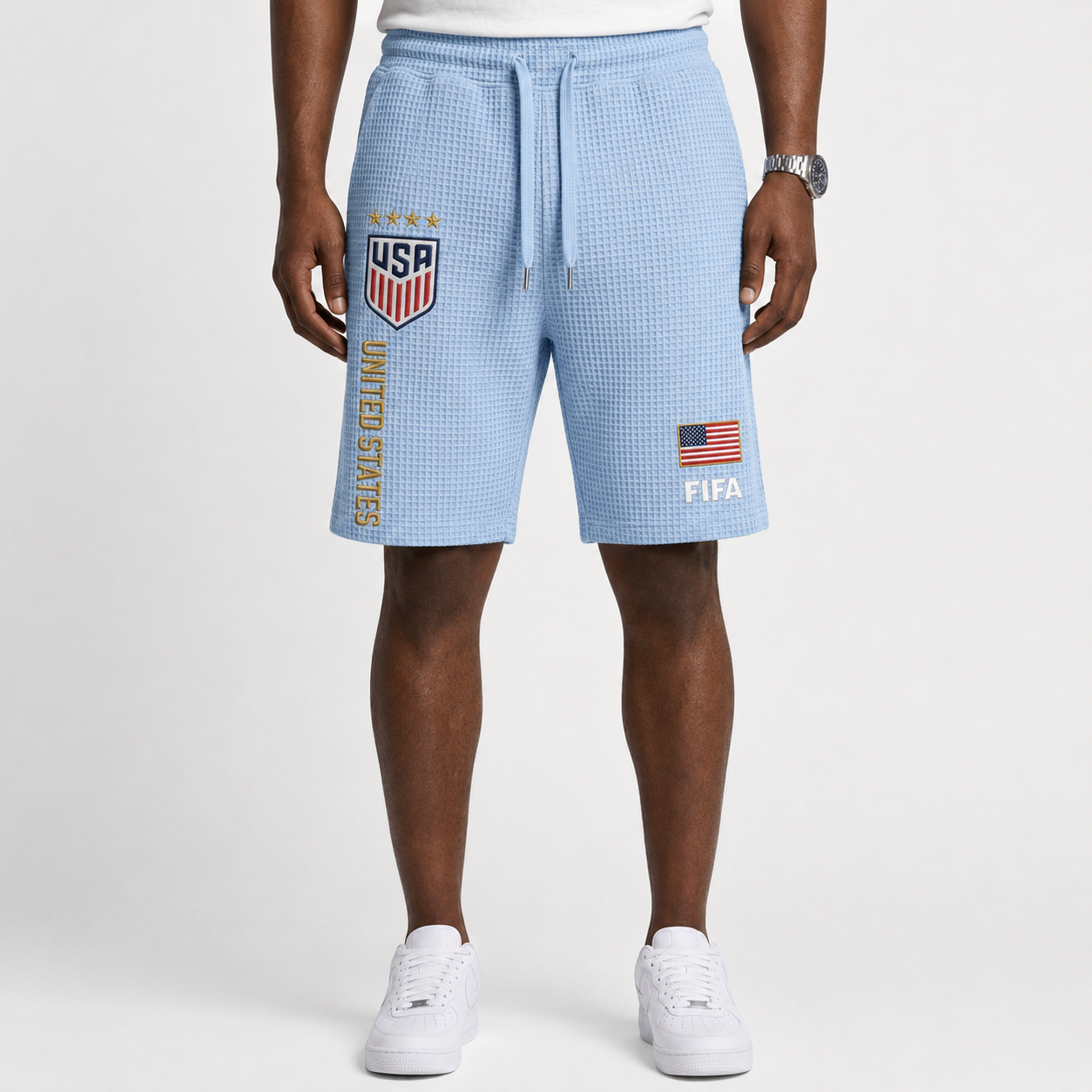 FIFA 2026 United States Printed Waffle Football Fan Shorts