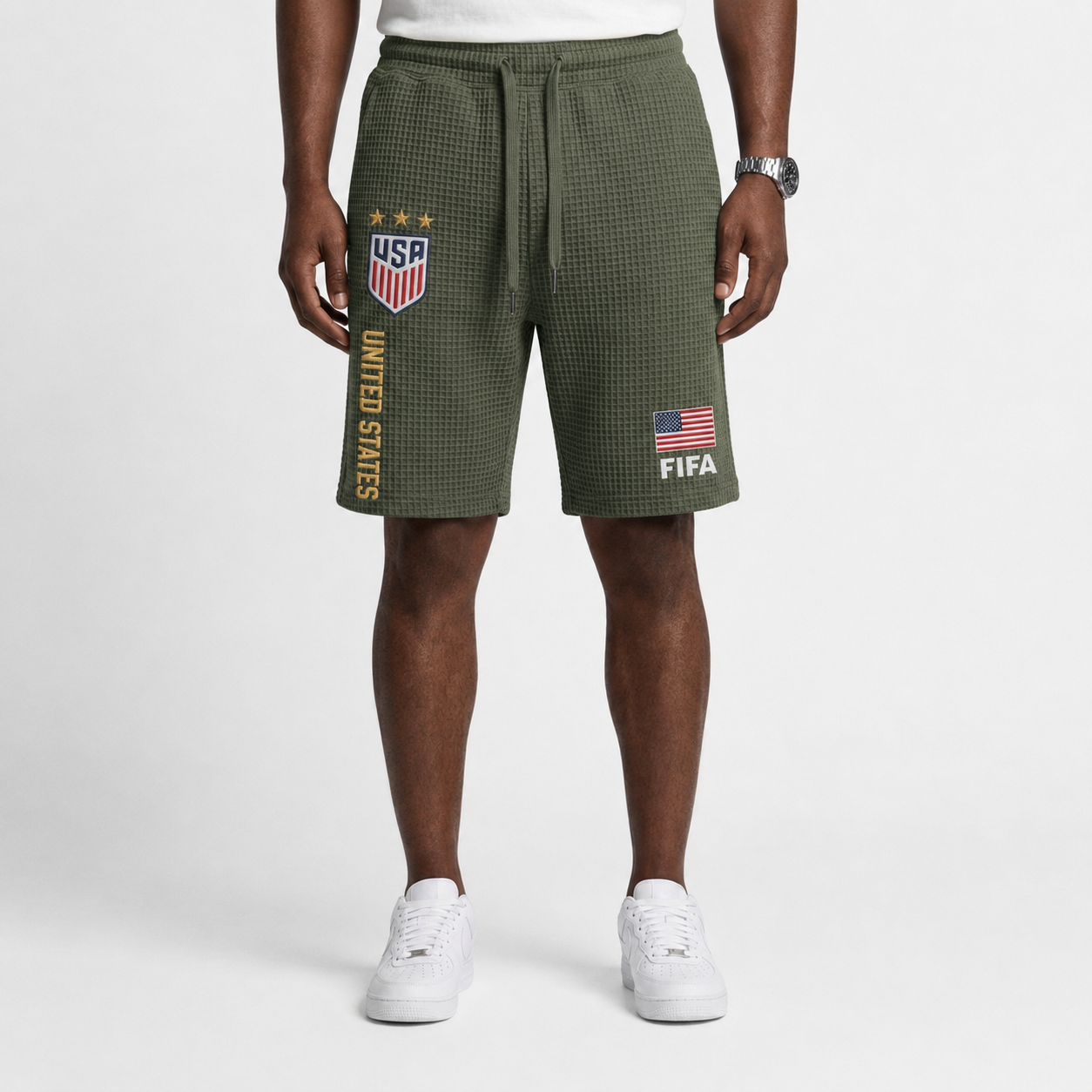 FIFA 2026 United States Printed Waffle Football Fan Shorts