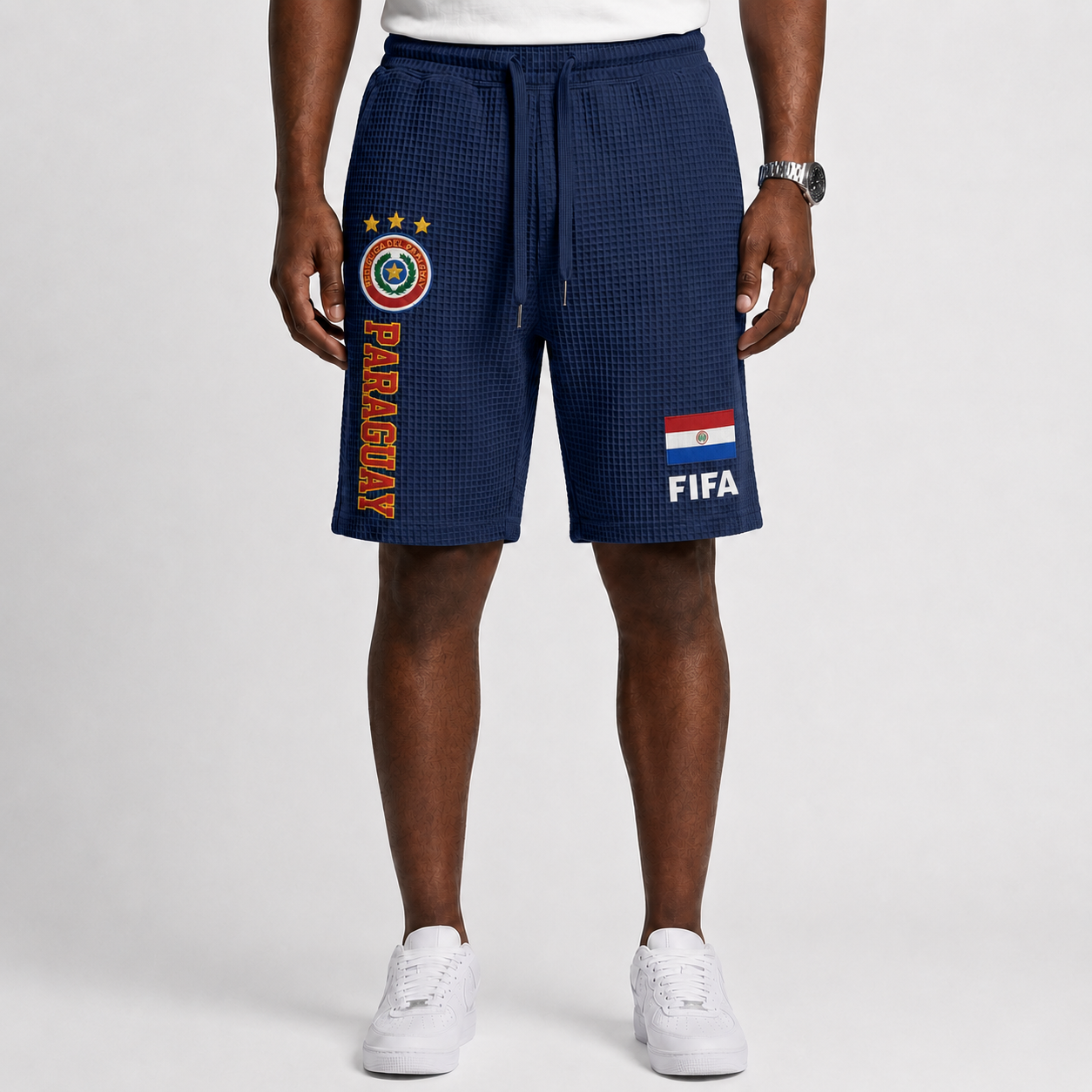 FIFA 2026 Paraguay Printed Waffle Football Fan Shorts