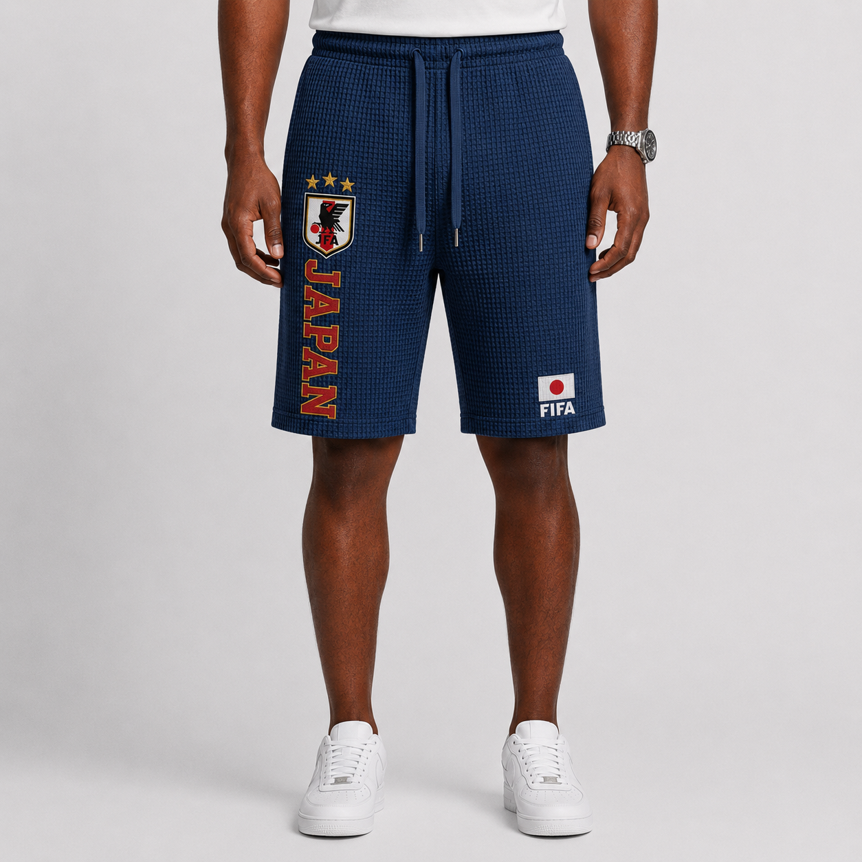 FIFA 2026 Japan Printed Waffle Football Fan Shorts