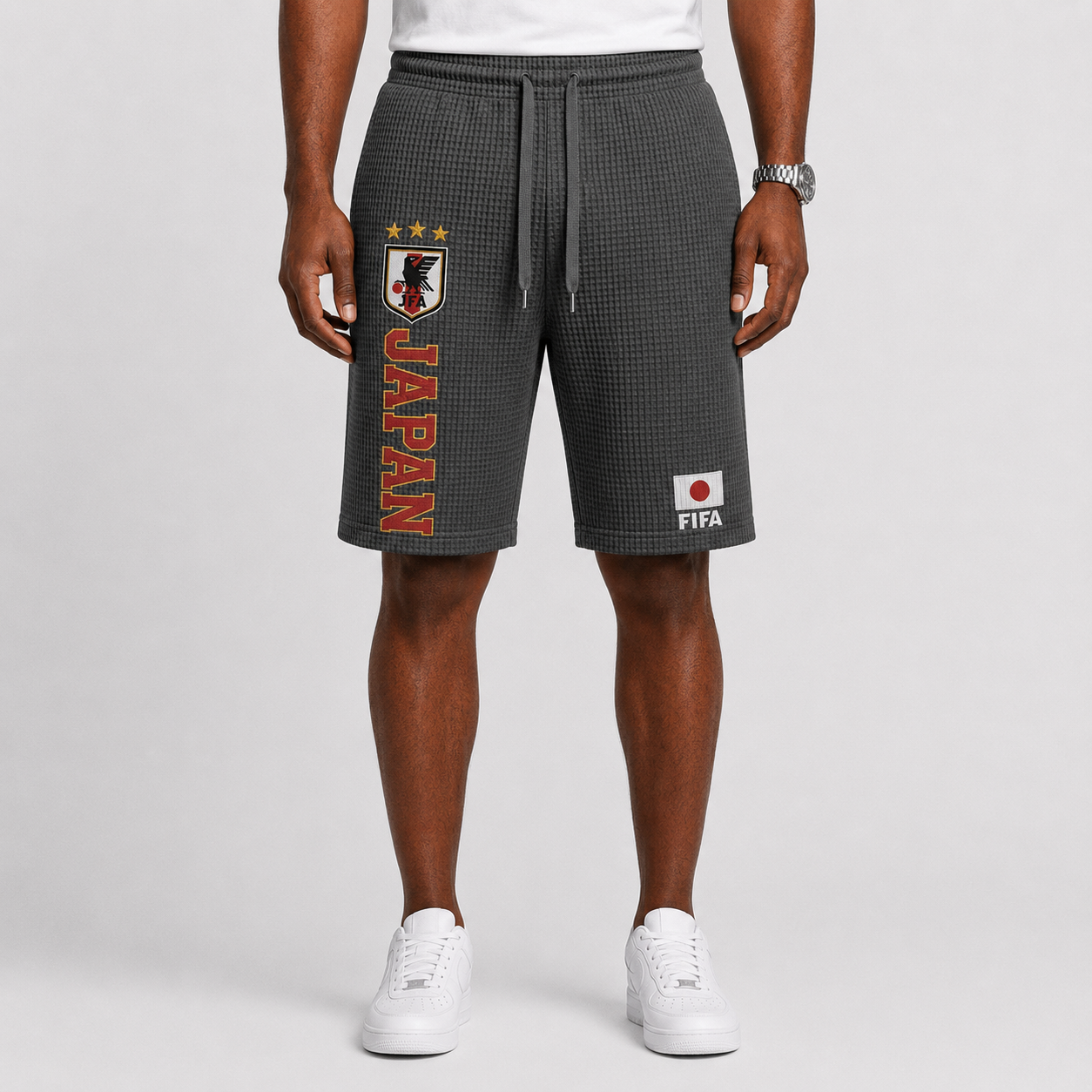 FIFA 2026 Japan Printed Waffle Football Fan Shorts