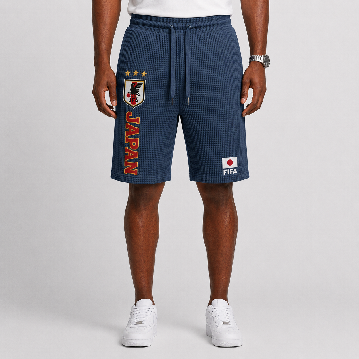 FIFA 2026 Japan Printed Waffle Football Fan Shorts