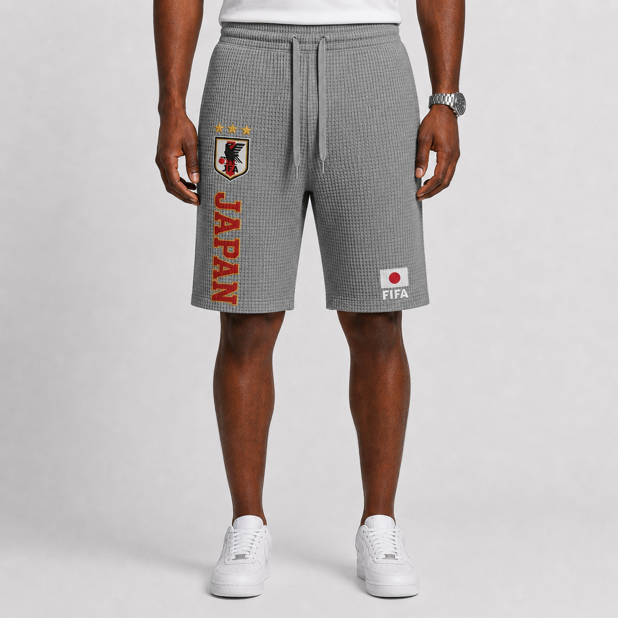FIFA 2026 Japan Printed Waffle Football Fan Shorts