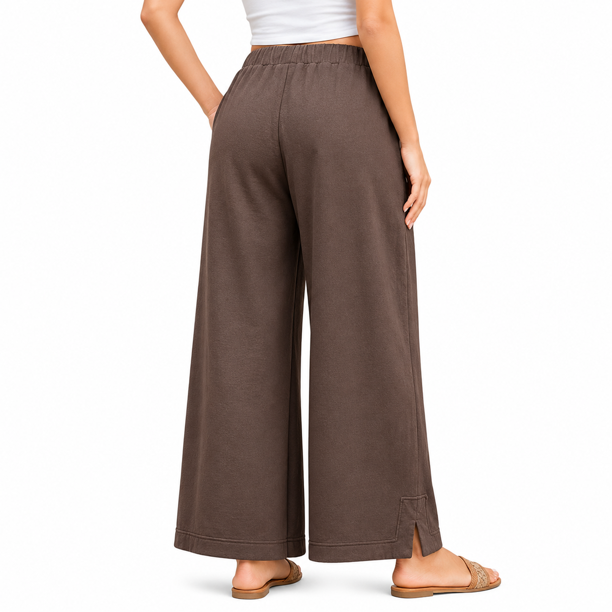 Casual Wide Fit Baggy Lounge Pants With Pockets For Women