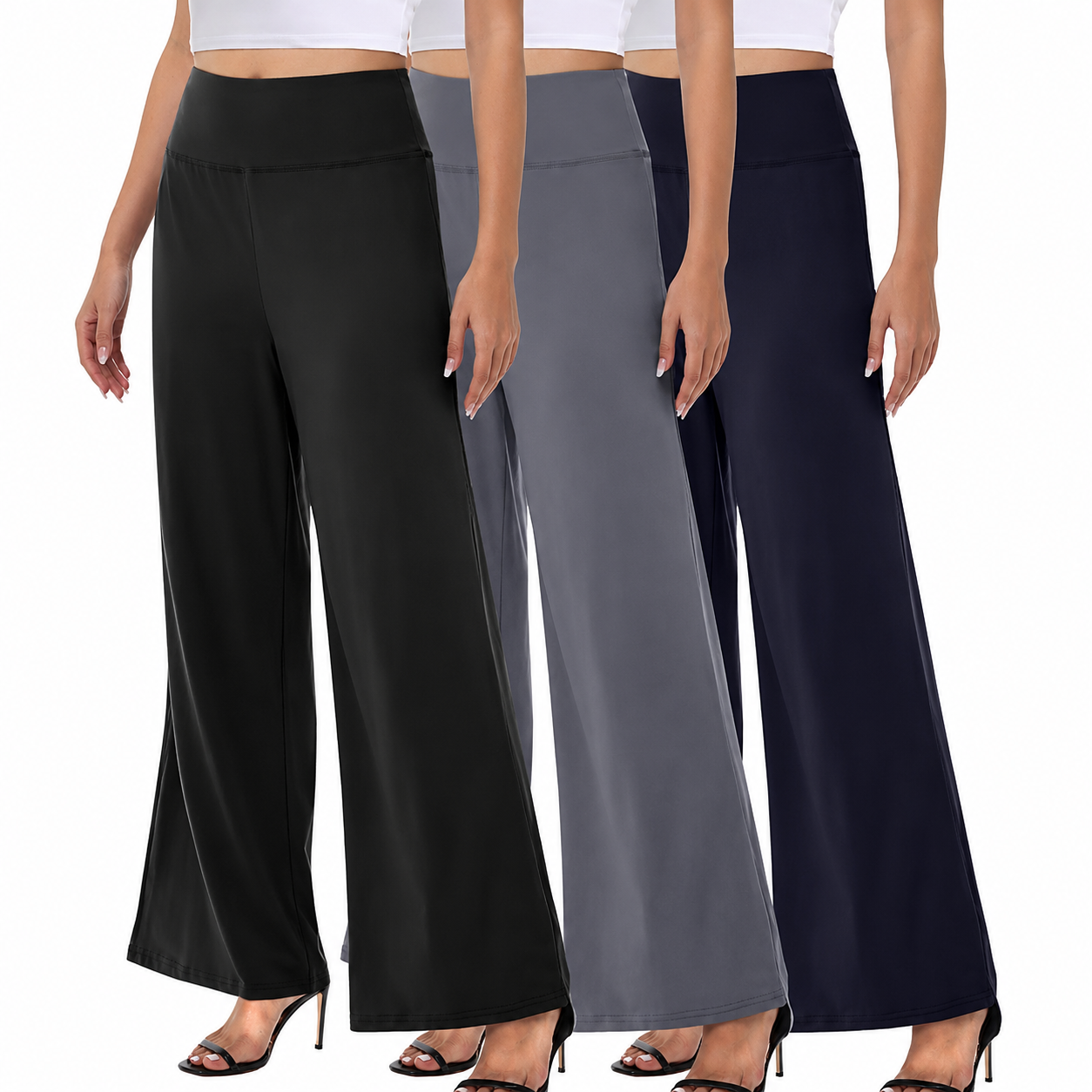 Loose Fit Casual Flowy Palazzo Pants For Women
