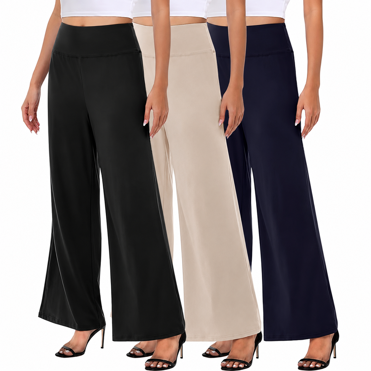 Loose Fit Casual Flowy Palazzo Pants For Women