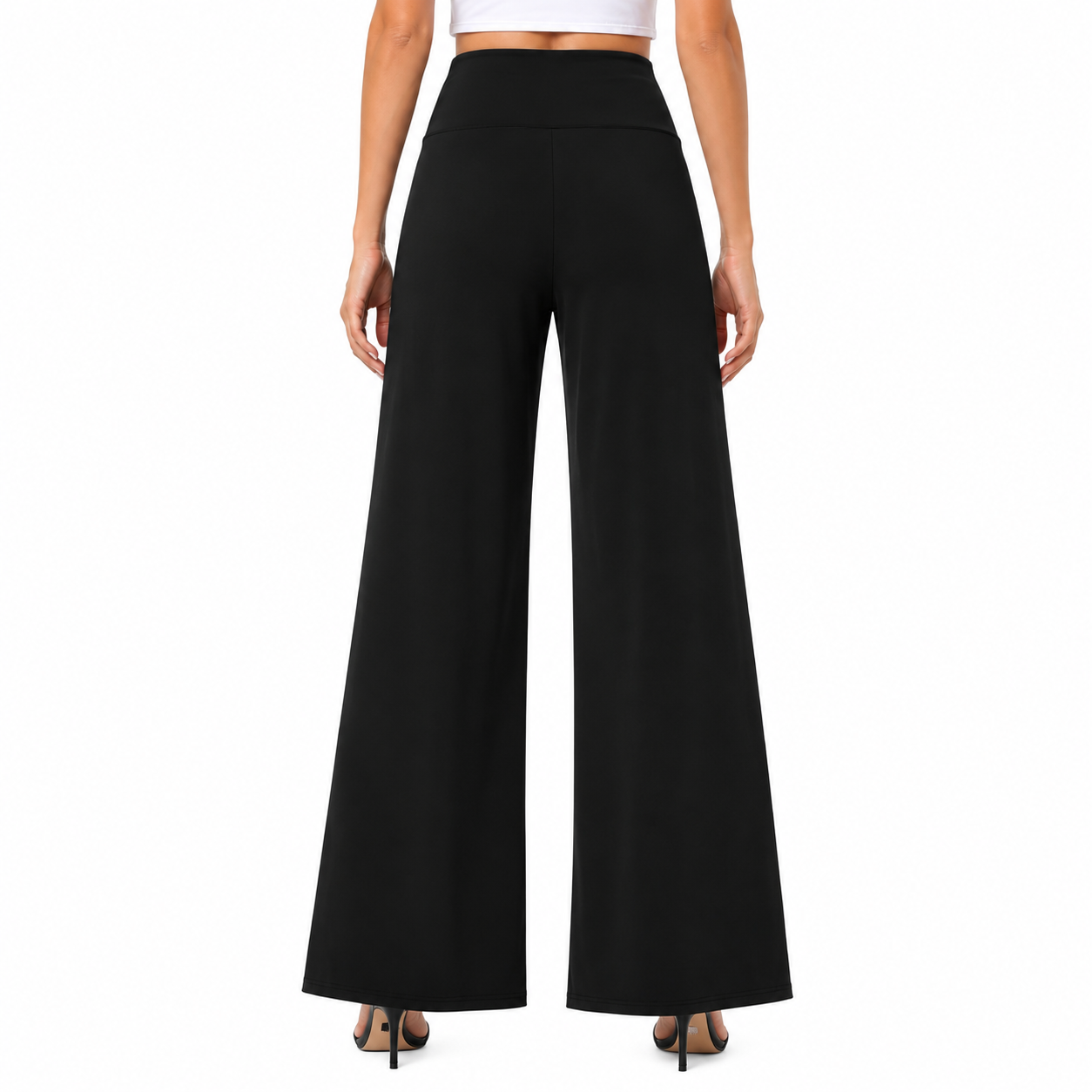 Pack Of 3 Loose Fit Casual Flowy Palazzo Pants For Women