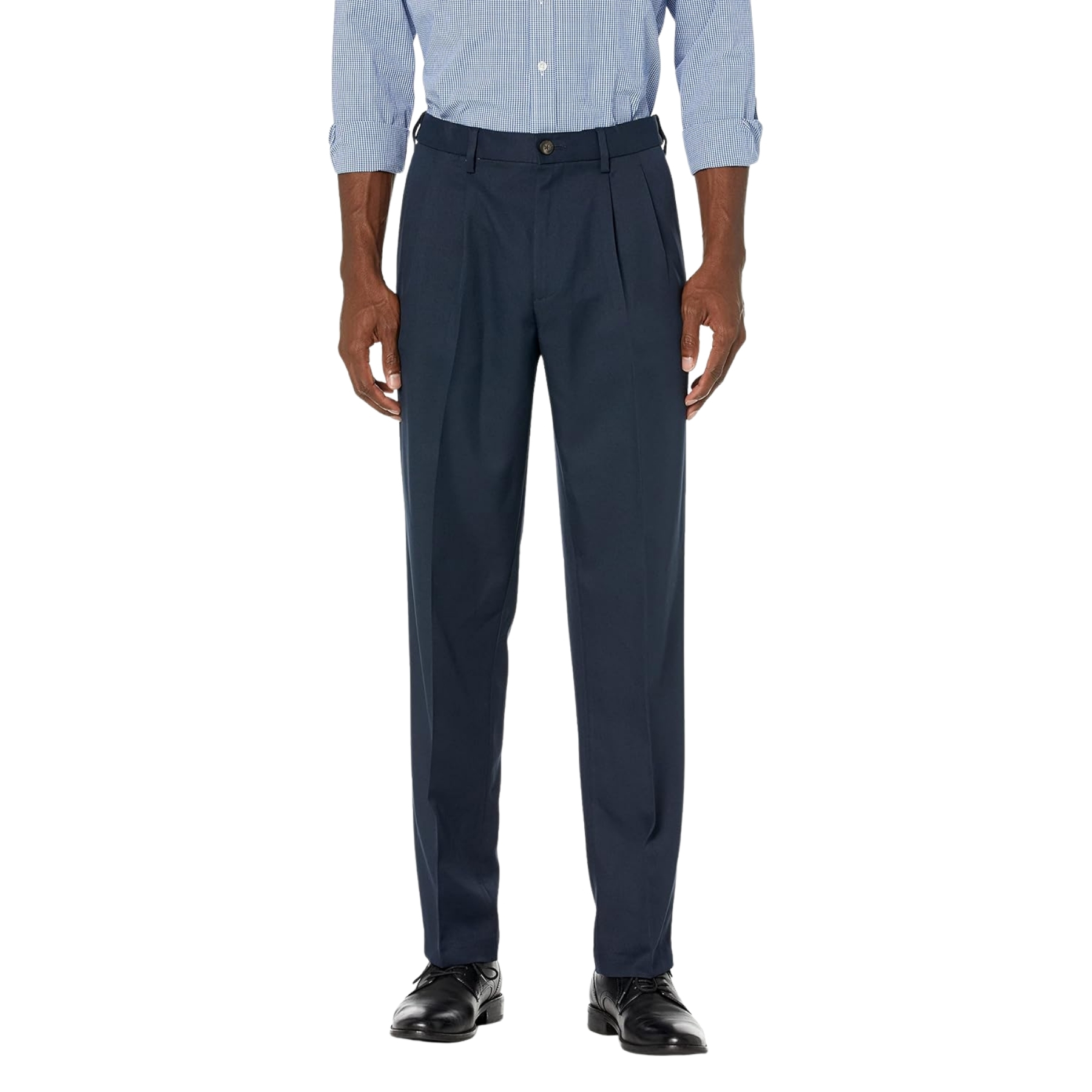 Classic Fit Expandable Waist Pleated Dress Pant