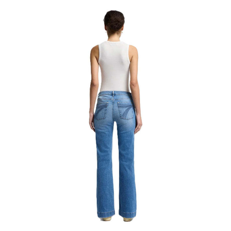 Classic Mid Rise Flare Jeans-Legletic