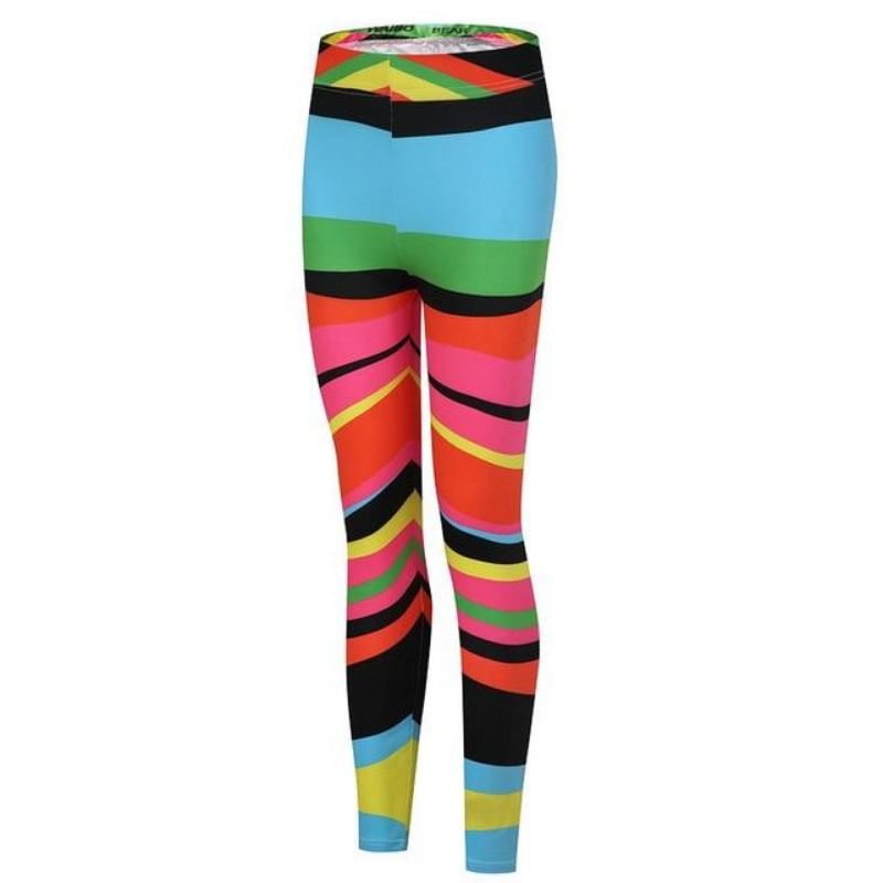 Colorful Line Abstract Printed Leggings-Legletic