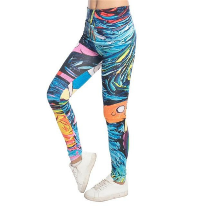 Oil Pastel Adventure Land Printed Leggings-Legletic