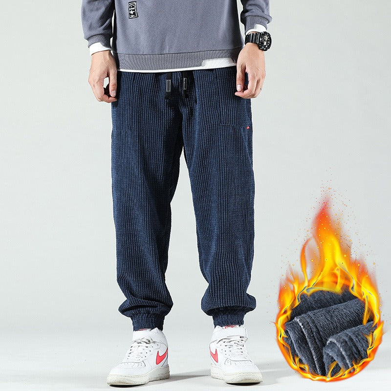Casual Corduroy Fleece Sweatpants For Men-Legletic