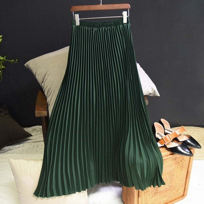 Chiffon High-Waisted Pleated Skirts For Women-Legletic
