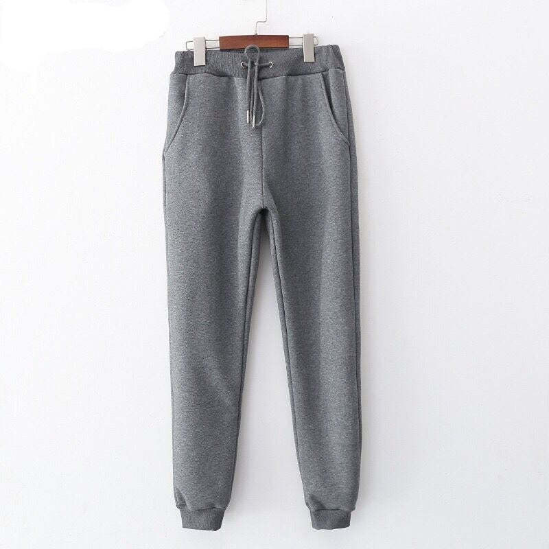 Thick Warm Winter Loose High Waist Sweatpants-Legletic